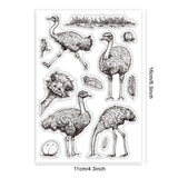 Ostrich Summer Theme Clear Stamps