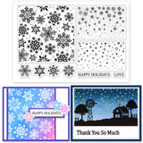 Custom Summer Theme PVC Plastic Clear Stamps, for DIY Scrapbooking, Photo Album Decorative, Cards Making, Snowflake, 160x110mm