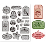 Rubber Clear Stamps, for Card Making Decoration DIY Scrapbooking, Mixed Shapes, 22x18x0.8cm