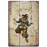 Vintage Metal Tin Sign, Iron Wall Decor for Bars, Restaurants, Cafe Pubs, Rectangle, Joker, 300x200x0.5mm