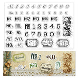 PVC Plastic Clear Stamps, for DIY Scrapbooking, Photo Album Decorative, Cards Making, Number, 160x110mm