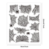 Rubber Clear Stamps, for Card Making Decoration DIY Scrapbooking, Spider Web, 22x18x0.8cm