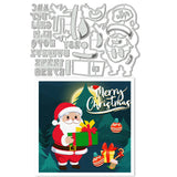 Christmas Santa Claus Carbon Steel Cutting Dies Stencils, for DIY Scrapbooking, Photo Album, Decorative Embossing Paper Card, Santa Claus, 196x132x0.8mm