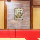 Vintage Metal Tin Sign, Iron Wall Decor for Bars, Restaurants, Cafe Pubs, Rectangle, Afternoon Tea, 300x200x0.5mm