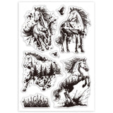 Horse Summer Theme Clear Stamps