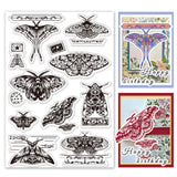 Custom Summer Theme PVC Plastic Clear Stamps, for DIY Scrapbooking, Photo Album Decorative, Cards Making, Insects, 160x110mm