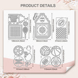 Box Theme Carbon Steel Cutting Dies Stencils, for DIY Scrapbooking, Photo Album, Decorative Embossing Paper Card, Sports, 57~117x101~140x0.8mm, 5pcs/set