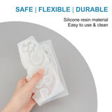 DIY Animal Self Defense Ring Molds Kits, incude Silicone Molds, Disposable Latex Finger Cots, Plastic Transfer Pipettes, 100ml Measuring Cup Silicone Glue Tools, Iron Split Key Rings, Mixed Color, 153x165x12mm, Inner Diameter: 117mm, 1pc - CRASPIRE