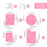 DIY Animal Theme Keychain Making Kits, with Pendant Silicone Molds, Resin Casting Molds, Iron Keychain Ring and Iron Jump Rings, Pink, 99~120x81~84x6~7mm - CRASPIRE