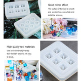 DIY Bead Silicone Molds, Resin Casting Molds, For UV Resin, Epoxy Resin Jewelry Making, White, 6~8.2x4~7.1x0.3~2.2cm, Inner: 7~16mm, 12pcs/set - CRASPIRE