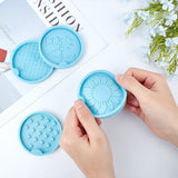 DIY Car Coaster Silicone Molds Kits, Zinc Alloy Cabochons, Stirring Rod, 100ml Measuring Cup Silicone Glue Tools, Disposable Latex Finger Cots, Mixed Color, 72x8.5mm, Inner Size: 60x64.5mm, 1pc - CRASPIRE