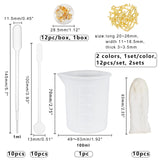 DIY Car Coaster Silicone Molds Kits, Zinc Alloy Cabochons, Stirring Rod, 100ml Measuring Cup Silicone Glue Tools, Disposable Latex Finger Cots, Mixed Color, 72x8.5mm, Inner Size: 60x64.5mm, 1pc - CRASPIRE