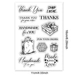 PVC Plastic Clear Stamps, for DIY Scrapbooking, Photo Album Decorative, Cards Making, Word, 160x110mm