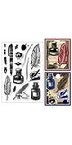 Custom Summer Theme PVC Plastic Clear Stamps, for DIY Scrapbooking, Photo Album Decorative, Cards Making, Feather, 160x110mm