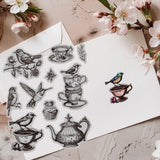 Rubber Clear Stamps, for Card Making Decoration DIY Scrapbooking, Bird, 22x18x0.8cm