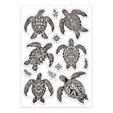 Turtle Summer Theme Clear Stamps
