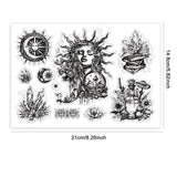 Custom Four Season Theme PVC Stamps, for DIY Scrapbooking, Photo Album Decorative, Cards Making, Stamp Sheets, Film Frame, Goddess, 210x148mm