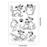 Custom Summer Theme PVC Plastic Clear Stamps, for DIY Scrapbooking, Photo Album Decorative, Cards Making, Dog, 160x110mm