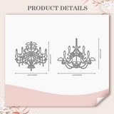 Halloween Skull & Bat Chandelier Carbon Steel Cutting Dies Stencils, for DIY Scrapbooking, Photo Album, Decorative Embossing Paper Card, Greeting Card Mold, Mixed Shapes, 149~174x140~173x0.8mm, 2pcs/set