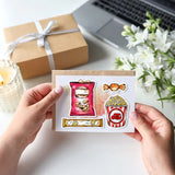 Globleland PVC Sakura Stamp, for DIY Scrapbooking, Food, 100x100mm