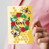 Globleland Hive Theme Carbon Steel Cutting Dies Stencils, for DIY Scrapbooking, Photo Album, Decorative Embossing Paper Card, Stainless Steel Color, Hexagon, 87~96x130~157x0.8mm, 2pcs/set