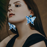 Globleland Custom PVC Plastic Clear Stamps, for DIY Scrapbooking, Photo Album Decorative, Cards Making, Butterfly Pattern, 160x110x3mm