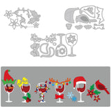 Globleland Christmas Theme Carbon Steel Cutting Dies Stencils, for DIY Scrapbooking, Photo Album, Decorative Embossing Paper Card, Stainless Steel Color, Goblet Pattern, 110~141x66~72x0.8mm, 3pcs/set