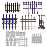 Globleland Fence Carbon Steel Cutting Dies Stencils, for DIY Scrapbooking, Photo Album, Decorative Embossing Paper Card, Stainless Steel Color, 74~92x133~143x0.8mm, 2pcs/set