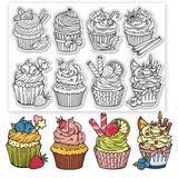 Globleland Custom PVC Plastic Clear Stamps, for DIY Scrapbooking, Photo Album Decorative, Cards Making, Food, 160x110x3mm