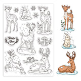 Globleland PVC Stamps, for DIY Scrapbooking, Photo Album Decorative, Cards Making, Stamp Sheets, Film Frame, Deer, 21x14.8x0.3cm