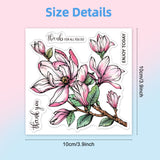 Globleland PVC Sakura Stamp, for DIY Scrapbooking, Flower, 100x100mm
