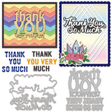 Globleland Thank You So Much Carbon Steel Cutting Dies Stencils, for DIY Scrapbooking/Photo Album, Decorative Embossing DIY Paper Card