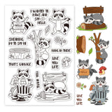 Globleland Raccoon Clear Silicone Stamp Seal for Card Making Decoration and DIY Scrapbooking