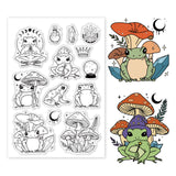 Globleland Frog, Mushroom, Moon, Divination Ball, Crown Clear Silicone Stamp Seal for Card Making Decoration and DIY Scrapbooking