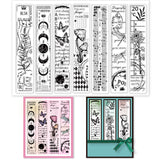 Globleland Vintage Lace, Butterflies, Dragonflies, Moon Phases, Sunflowers, Leaves Clear Silicone Stamp Seal for Card Making Decoration and DIY Scrapbooking