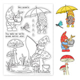 Gnome Elf, Mushroom, Fishing, Rain, Dragonfly Carbon Steel Cutting Dies Stencils, for DIY Scrapbooking/Photo Album, Decorative Embossing DIY Paper Card
