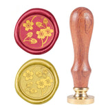 Cherry Blossoms Flowers-6 Wood Handle Wax Seal Stamp