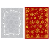 Globleland Snowflakes, Christmas, Border, Background Board Hot Foil Plate, for DIY Scrapbooking, Photo Album Decorative, Cards Making, Stamp Sheets
