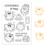 Globleland Biscuit , Milk , Expression , Word Clear Stamps Silicone Stamp Seal for Card Making Decoration and DIY Scrapbooking