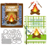 Globleland Campfire, Marshmallows, Sausage Carbon Steel Cutting Dies Stencils, for DIY Scrapbooking/Photo Album, Decorative Embossing DIY Paper Card