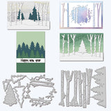 Globleland Winter Trees Carbon Steel Cutting Dies Stencils, for DIY Scrapbooking/Photo Album, Decorative Embossing DIY Paper Card