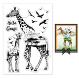 Globleland Giraffe, Animal, Tree, Bird, Realistic Clear Silicone Stamp Seal for Card Making Decoration and DIY Scrapbooking