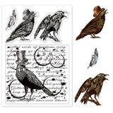 Globleland Crow Clear Stamps Silicone Stamp Seal for Card Making Decoration and DIY Scrapbooking