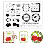 Globleland Layered Cherry, Stamp, Words Clear Stamps Seal for Card Making Decoration and DIY Scrapbooking