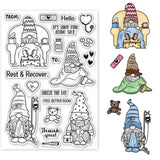 Globleland Recovery Gnome, Sick, Doctor Gnome Clear Silicone Stamp Seal for Card Making Decoration and DIY Scrapbooking