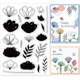 Globleland Artistic Layered Flowers Stamp Clear Silicone Stamp Seal for Card Making Decoration and DIY Scrapbooking