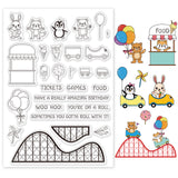 Globleland Roller Coaster Animals Clear Silicone Stamp Seal for Card Making Decoration and DIY Scrapbooking