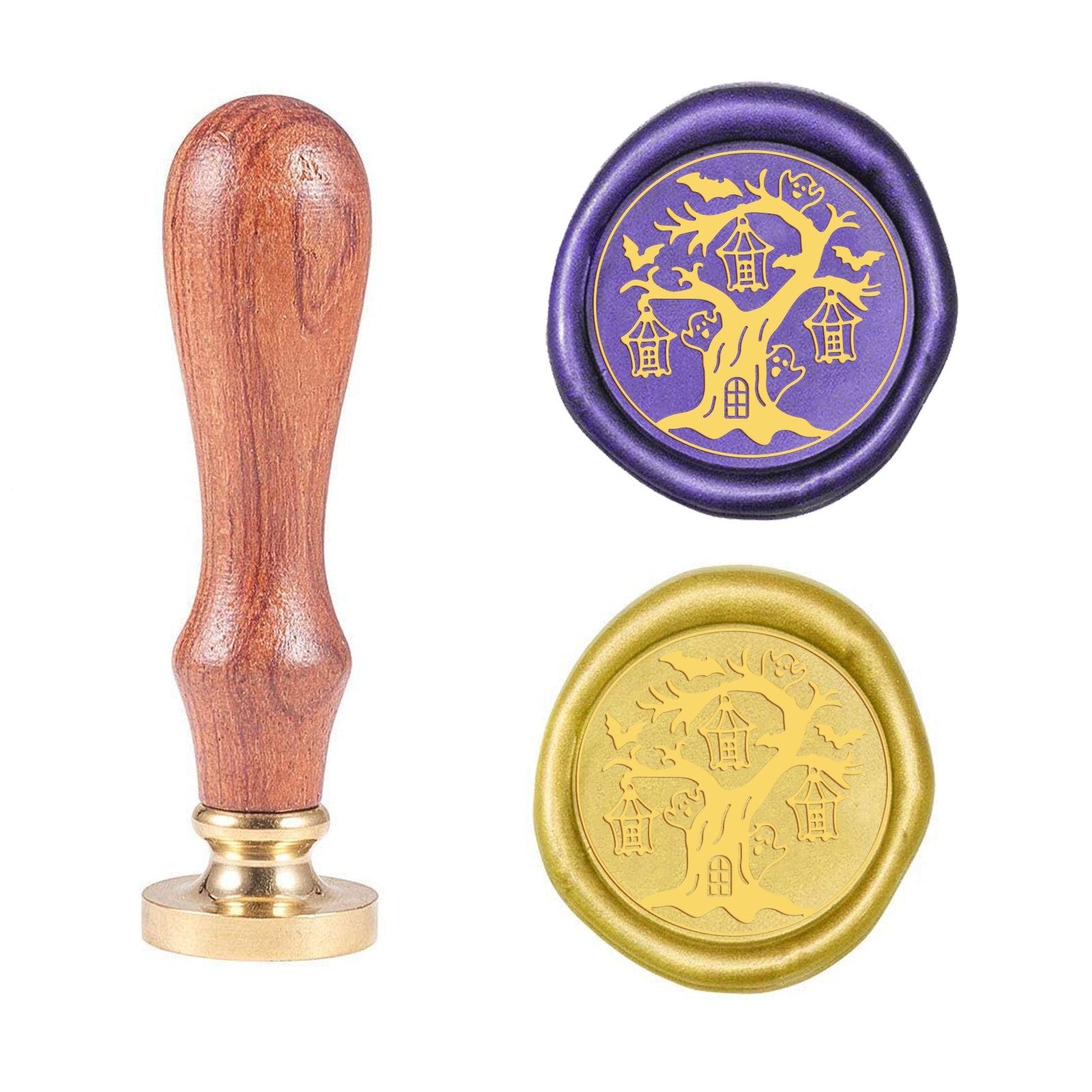 Forest Ghost Wood Handle Wax Seal Stamp