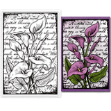 Globleland Calla Lily Background Clear Silicone Stamp Seal for Card Making Decoration and DIY Scrapbooking
