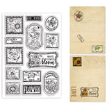 Globleland Floral Pattern, Vintage Clear Silicone Stamp Seal for Card Making Decoration and DIY Scrapbooking
